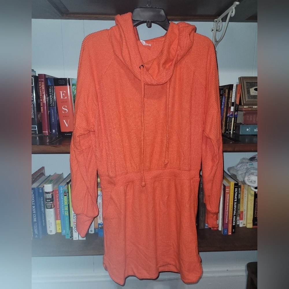 Daily Practice orange hooded dress. Women's medium
